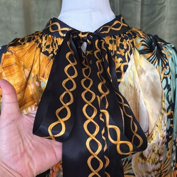 Temperley London 100% viscose Elegant Floral Maxi Dress, US6 - Picture 10 of 12